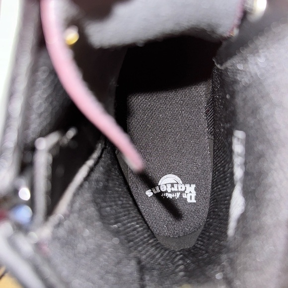 Dr Martens Women’s Boots Burgundy Purple‎ Lace-Up Patent Leather - Picture 10 of 11